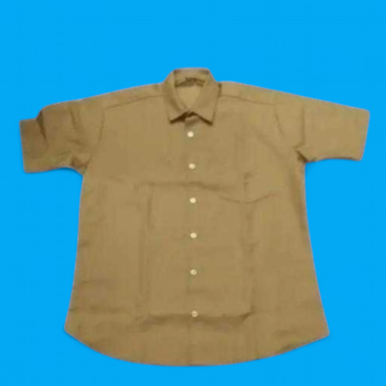 KHAKI SHIRT . Half sleeve yellow